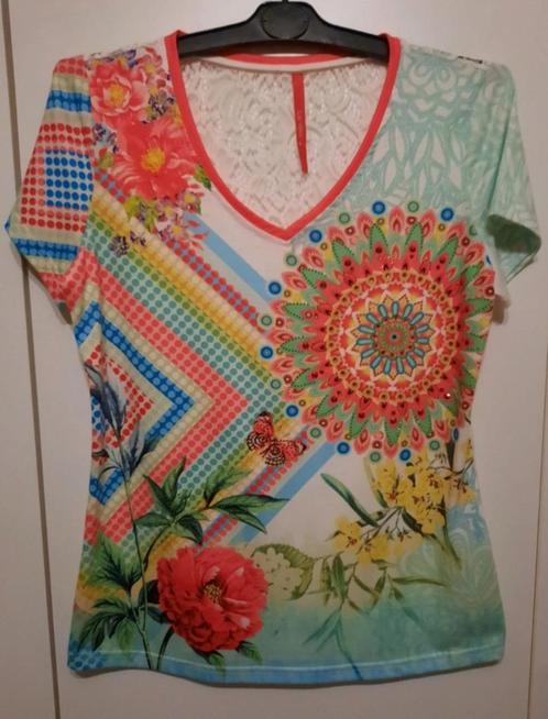 Tshirt met witte kanten rug (nieuw), maat 40-42, Kleding | Dames, T-shirts, Nieuw, Maat 38/40 (M), Korte mouw, Ophalen of Verzenden