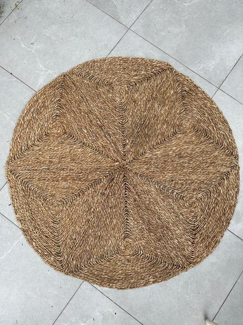 Ronde rieten mat (voor binnen en/of buiten), Huis en Inrichting, Woonaccessoires | Schalen en Manden, Zo goed als nieuw, Rond