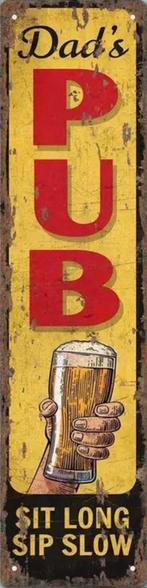 Panneau en bois Dad's Pub - rétro vintage man cave, Enlèvement ou Envoi, Comme neuf, Panneau publicitaire