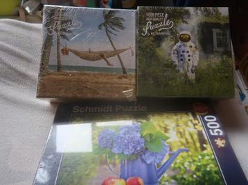 puzzels 2 van 1000 stukken 1 van 500 stukken nieuw beschikbaar voor biedingen