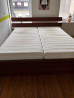 Malm bed (Ikea) 180x200 inclusief matrassen, Huis en Inrichting, Slaapkamer | Bedden, Ophalen, Gebruikt, Bruin, Tweepersoons