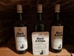 3 Authentieke Black & White whisky 750ml - jaren 1970, Overige gebieden, Overige typen, Ophalen of Verzenden, Zo goed als nieuw
