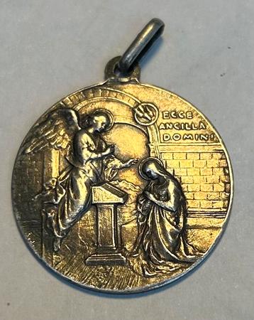 Zeldzame medaille: “ECCE ANCILLA DOMINI-1908 beschikbaar voor biedingen