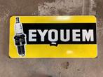 origineel reclamebord Eyquem bougies 98x48 cm, Enlèvement ou Envoi, Utilisé, Panneau publicitaire