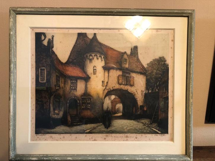 Lithographie d Alfred Van Neste, Antiquités & Art, Art | Peinture | Classique, Enlèvement ou Envoi