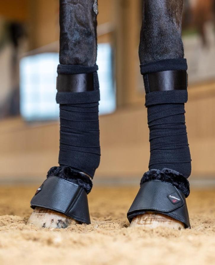 LeMieux Fleece Wrapround Springschoenen zwart Bont M+L+XL SA, Dieren en Toebehoren, Paarden en Pony's | Beschermers, Nieuw, Rijden