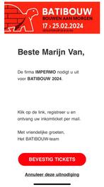 Duoticket batibouw, Tickets & Billets, Expositions