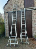 ladder 2x14 treden en ladder 2x16 treden, Doe-het-zelf en Bouw, Ladders en Trappen, Gebruikt, Ophalen of Verzenden, Ladder, Opvouwbaar of Inschuifbaar