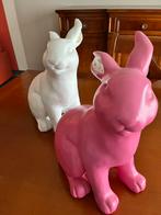 2 grote leuke konijntjes voor Pasen ! Hoogte 29 cm, Ophalen of Verzenden, Zo goed als nieuw