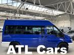Ford Transit 2.4 Diesel | !110.000KM! | 8+1 LANG | AIRCO, Auto's, 4 deurs, Gebruikt, 4 cilinders, Blauw
