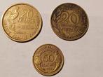 3 munten Frankrijk, Timbres & Monnaies, Monnaies | Europe | Monnaies non-euro, Enlèvement ou Envoi, France