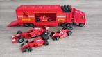 Speelgoed auto's Ferrari + vrachtwagen setje van 5, Kinderen en Baby's, Speelgoed |Speelgoedvoertuigen, Ophalen of Verzenden, Zo goed als nieuw
