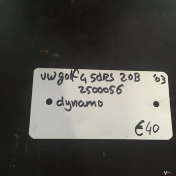 Vw Golf 4 2003  5drs 2.0 B Wagennr 2500056 Dynamo beschikbaar voor biedingen