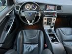 Volvo V60 1.6 D - 124.000 KM Leder Opendak in nieuwstaat Eu5, Auto's, Volvo, Euro 5, Zwart, Blauw, Leder