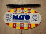 Vintage sticker sponsor KV Mechelen garage Talbot Mechelen, Verzamelen, Ophalen of Verzenden, Zo goed als nieuw, Sport