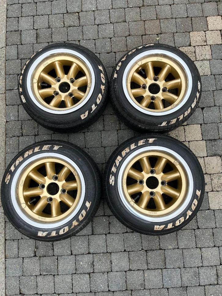 Minilite 4x114,3, Autos : Pièces & Accessoires, Pneus & Jantes, Pneus et Jantes, 4 Saisons, 13 pouces, 195 mm, Véhicule de tourisme