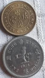 2 X HONG KONG: 50 CENTS 1979 Br.UNC KM 41 + DOLLAR 1978 UNC, Postzegels en Munten, Setje, Oost-Azië, Ophalen of Verzenden