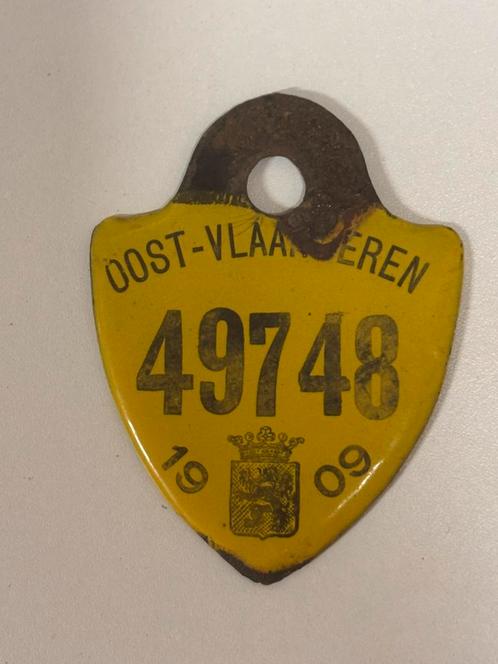 Fietsplaat 1909 plaque velo taksplaat opruiming vintage, Antiek en Kunst, Antiek | Email, Ophalen of Verzenden