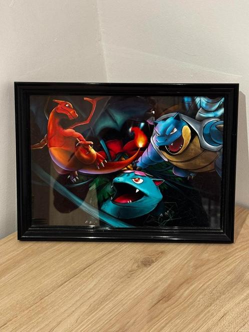 Pokémon - Prachtig kader met Charizard, Venusaur & Blastoise, Hobby en Vrije tijd, Verzamelkaartspellen | Pokémon, Gebruikt, Overige typen