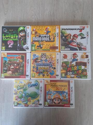 Nintendo 3DS 8 games Mario Luigi Donkey Kong  yoshi