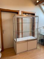 verlichte vitrinekast met glazen legborden 122x52x180, Huis en Inrichting, Ophalen, Strak modern, 150 tot 200 cm, Glas