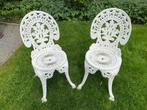 2 chaises de jardin blanches en fonte, Jardin & Terrasse, Enlèvement, Utilisé, Métal