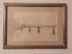 Tekening Lode Sebregts (1906-2002) Zicht op Antwerpen, Ophalen of Verzenden