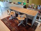 Vintage Postkantoor werkbank & stoelen, Antiek en Kunst, Ophalen