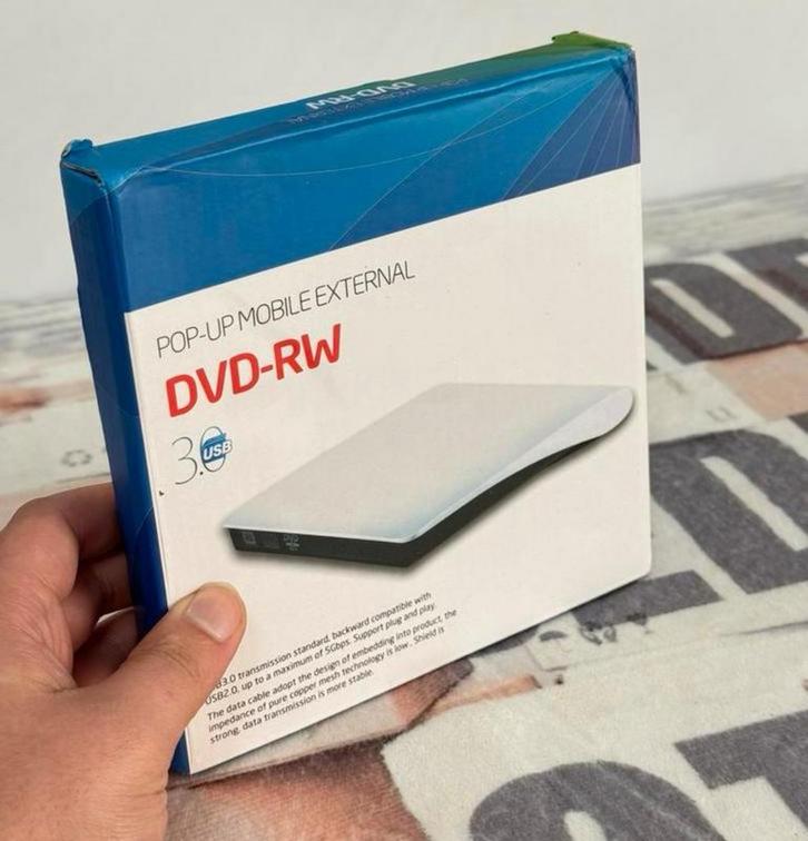Pop-up Mobile External USB External CD DVD-RW Writer Drive, Computers en Software, Optische drives, Nieuw, Extern, MacOS, Windows