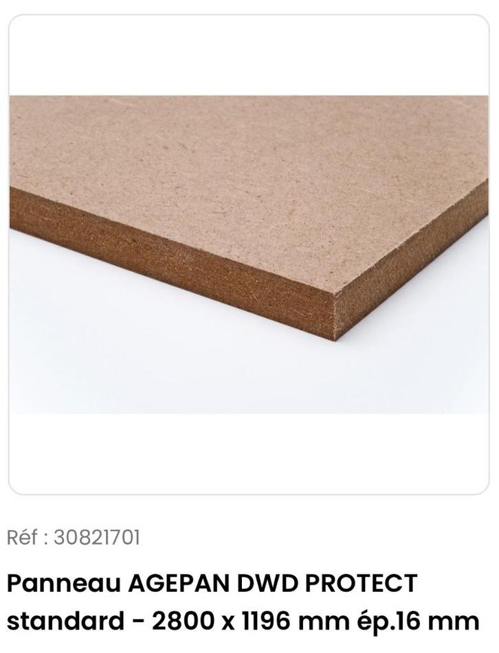 DWD Agepan Versteviging &Hydrofobe 74 m2, Doe-het-zelf en Bouw, Platen en Panelen, Nieuw, Hout, Minder dan 20 mm, Ophalen