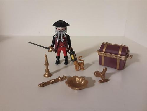 PLaymobil piraat met schatkist en aapje - compleet, Kinderen en Baby's, Speelgoed | Playmobil, Zo goed als nieuw, Complete set