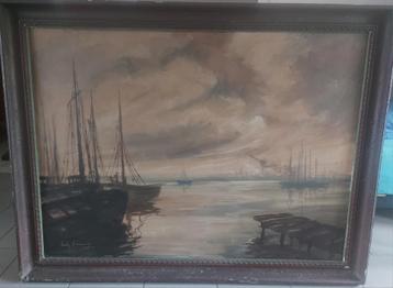 Émile Lammers 108x142cm, Antiek en Kunst, Ophalen