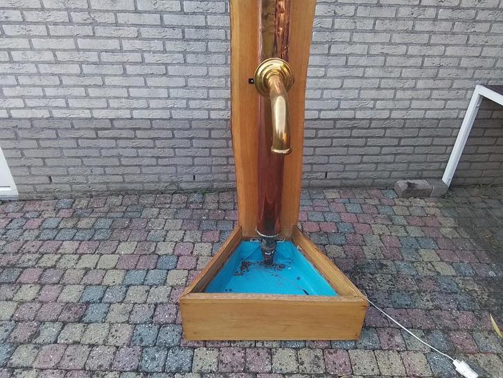 Koperen Pomp met Bloembak, Antiek en Kunst, Antiek | Brons en Koper, Koper, Ophalen of Verzenden