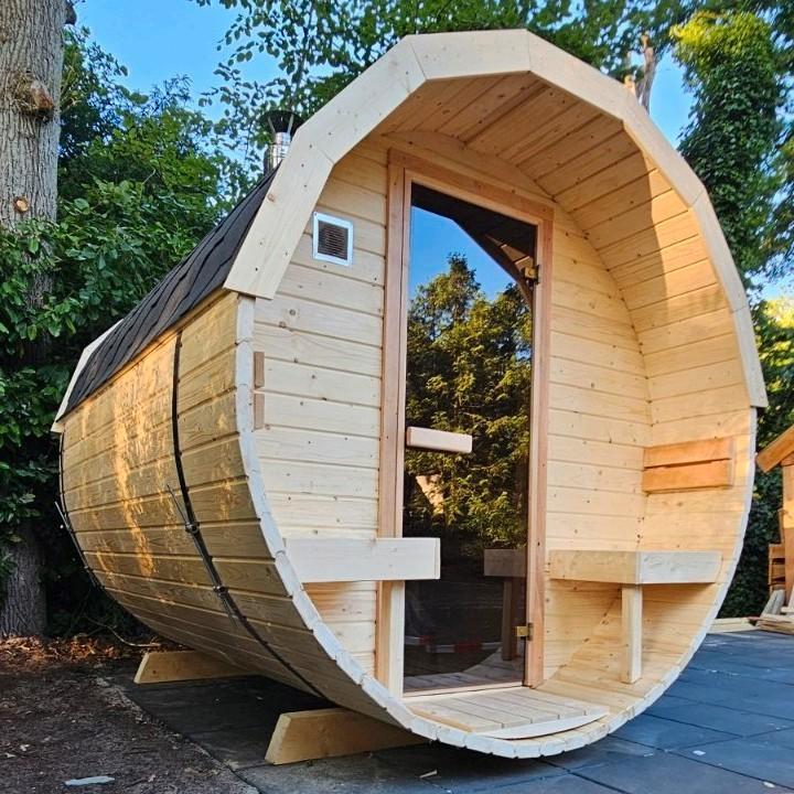2,5M Barrel Sauna Gratis Levering en Plaatsing, Sport en Fitness, Sauna, Nieuw, Ophalen of Verzenden