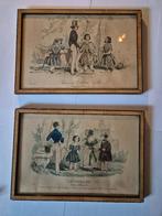 2 litho's 19e eeuw : ' Le Tailleur ' en ' Le Follet ', Antiek en Kunst, Kunst | Litho's en Zeefdrukken, Ophalen of Verzenden