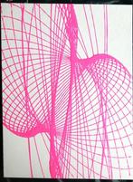 Abstract Modern Acryl canvas 60*80cm - wit/roze, Ophalen