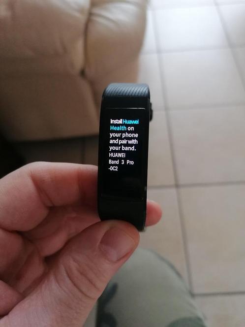 HUAWEI Bande 3 Pro, Handtassen en Accessoires, Smartwatches, Zo goed als nieuw, Android, Zwart, Afstand, GPS, Stappen, Waterdicht