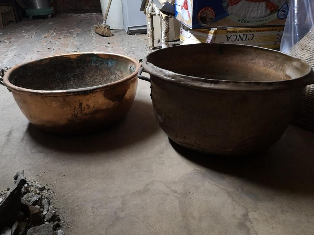 2 koperen ketels. 35 euro per stuk. Samen 60 euro., Enlèvement