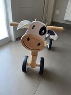 Houten vierwieler koe, Ophalen, Nieuw, Loopvoertuig