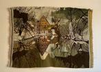 Wandtapijt spiegelbeeld 100x140cm 1,6kg, Ophalen of Verzenden, Gebruikt, Handborduren, Overige typen