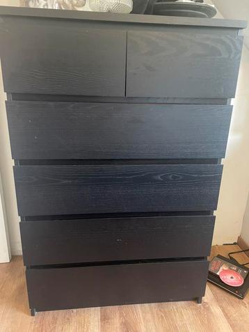 Zwarte ladekast Ikea, Huis en Inrichting, Kasten | Ladekasten, Ophalen, Gebruikt