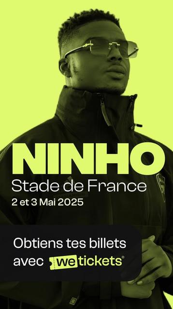Tickets voor Ninho in het Stade de France op 2 en 2 mei beschikbaar voor biedingen
