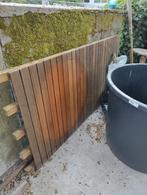 Houten dek/terras 1x2m (hardhout), Ophalen, Zo goed als nieuw