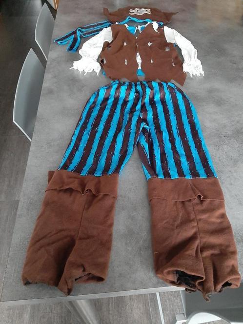 Piratenpak 5-6 jaar, Kinderen en Baby's, Carnavalskleding en Verkleedspullen, Gebruikt, Jongen of Meisje, 110 t/m 116, Ophalen