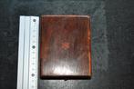 Horlogedoos met ingelegd hout ingelegd met sterdecoratie, Overige merken, Overige materialen, Zakhorloge, Ophalen of Verzenden