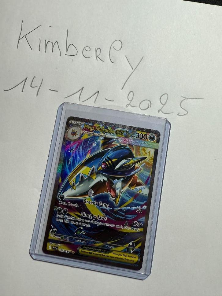 Pokémon Phantasmal Flames Mega Sharpedo #127/094 Engels, Hobby en Vrije tijd, Verzamelkaartspellen | Pokémon, Zo goed als nieuw