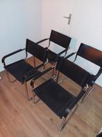 Bauhaus vintage stoelen, Ophalen, Gebruikt, Zwart, Leer