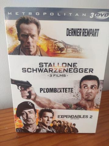 STALLONE / SCHWARZENEGGER - Coffret dvd 3 films !!! NEUF !!!