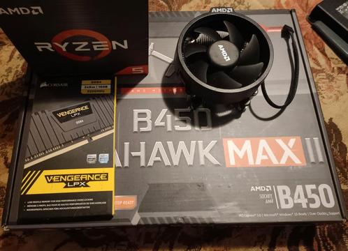AM4 moederbord cpu ram combo, Computers en Software, Moederborden, Zo goed als nieuw, AMD, DDR4, Ophalen