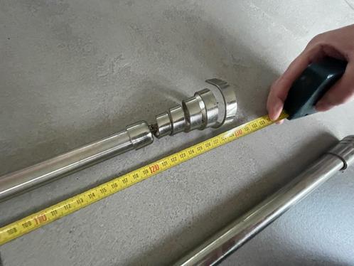Barre de rideaux, Huis en Inrichting, Stoffering | Gordijnen en Lamellen, Zo goed als nieuw, 150 tot 200 cm, Grijs, Ophalen